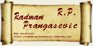 Radman Prangašević vizit kartica